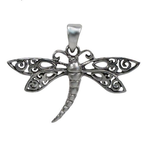 Sterling Silver Openwork Dragonfly Pendant